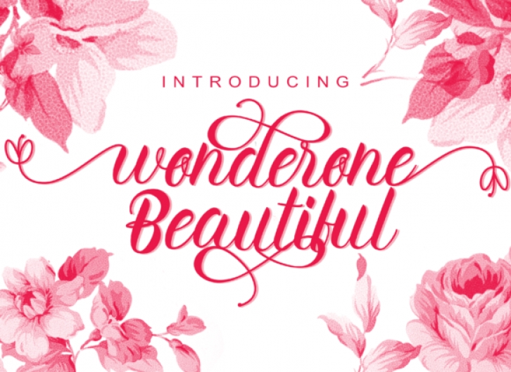 Wonderone Beautiful font preview