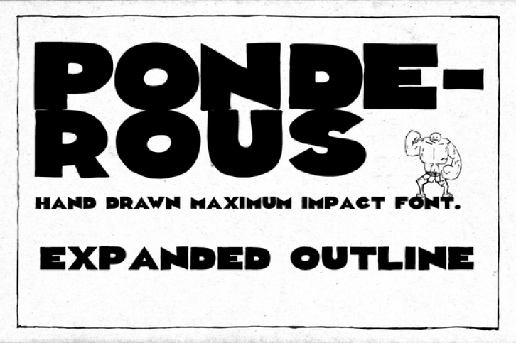 Ponderous Expanded font preview