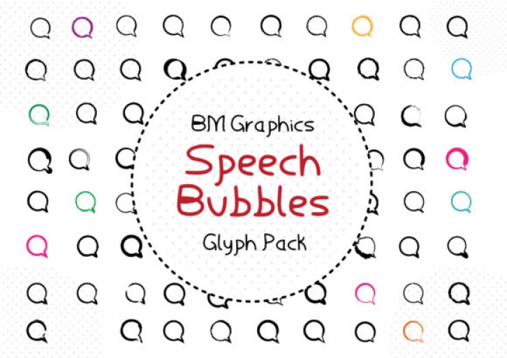 BM Graphics - Speech Bubbles font preview