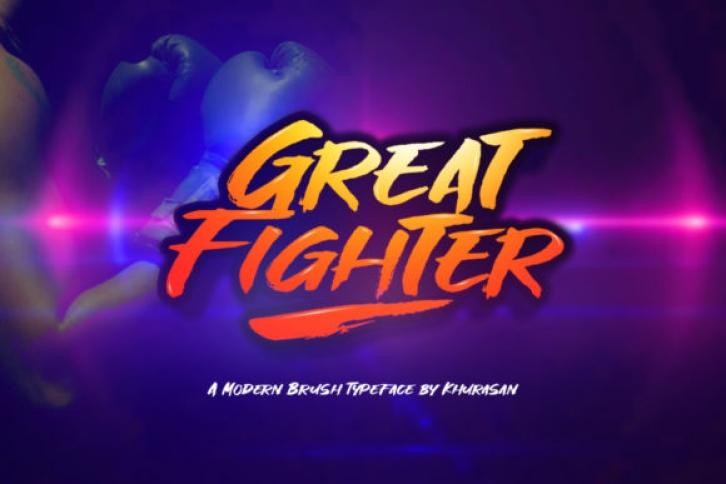 Great Fighter font preview