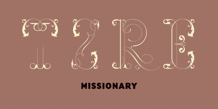 Missionary font preview