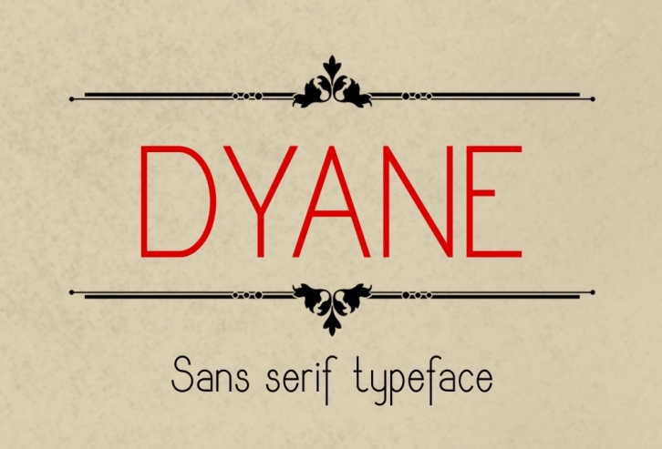 Dyane font preview
