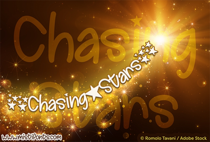 Chasing Stars font preview