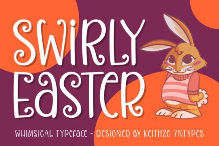 Swirly Easter font preview