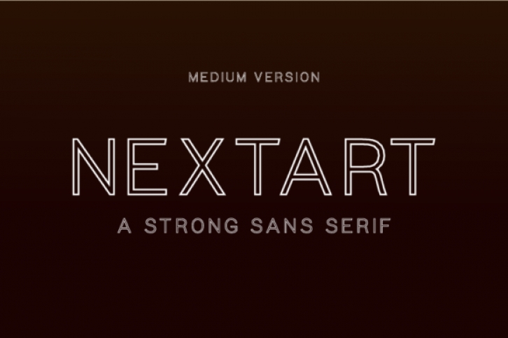 Nextart Outline Medium font preview