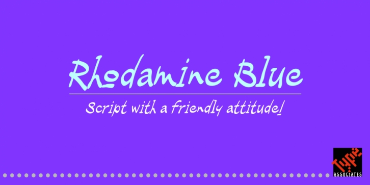 Rhodamine Blue font preview