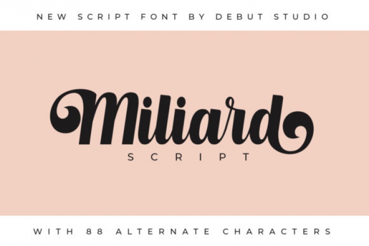 Milliard Script font preview