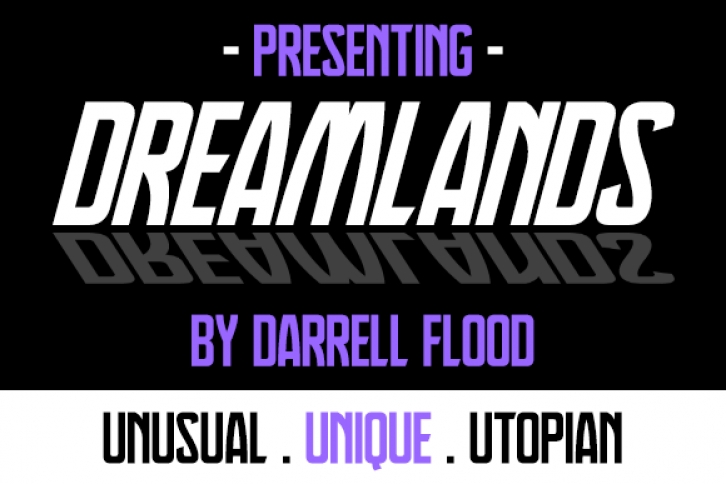 Dreamlands font preview