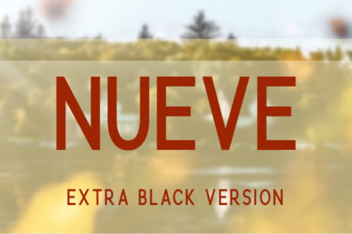 Nueve Extra Black font preview
