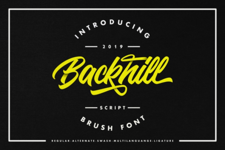 Backhill font preview