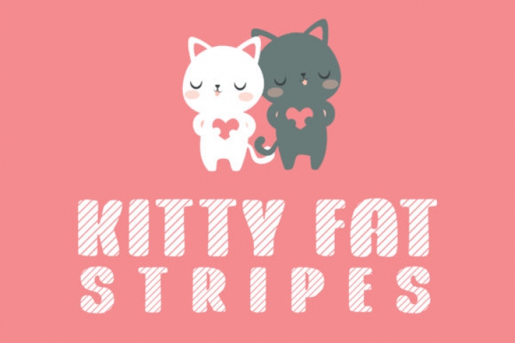 Kitty Fat Stripes font preview