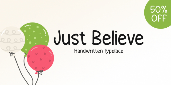 Just Believe font preview