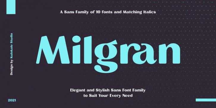 Milgran font preview