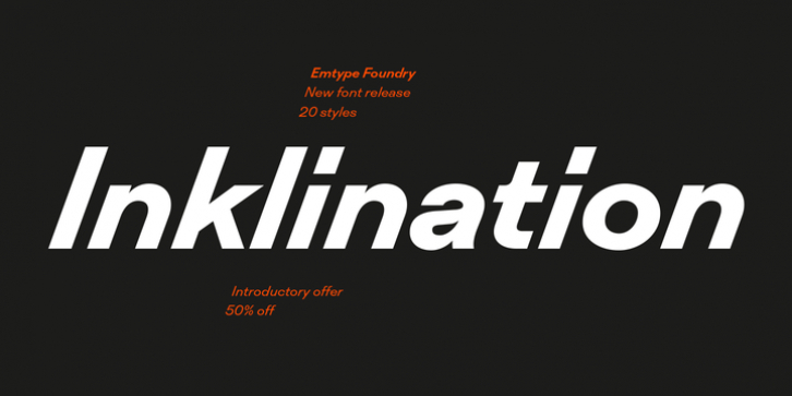 Inklination font preview