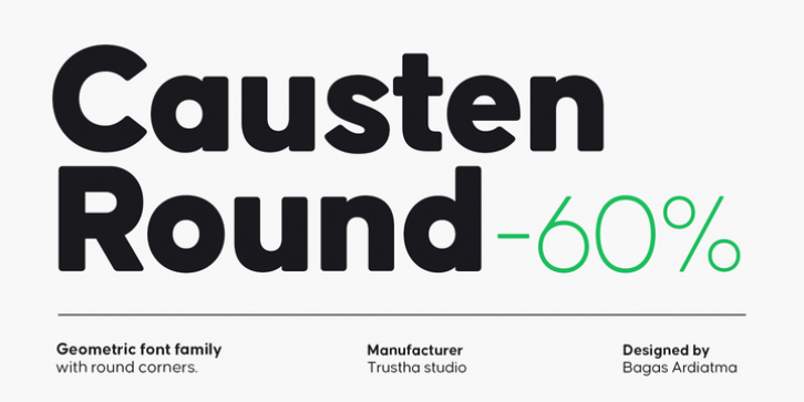 Causten Round font preview