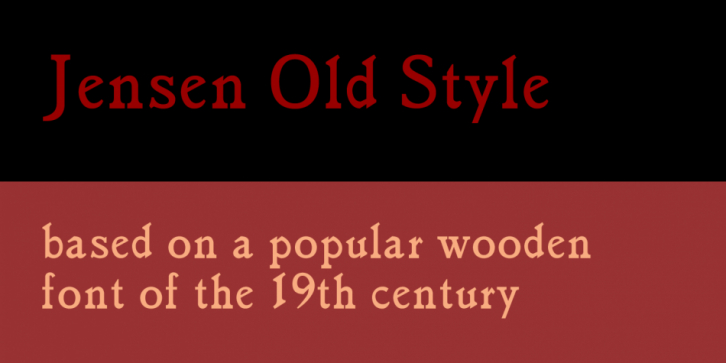 Jensen Old Style font preview