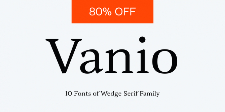 Vanio font preview