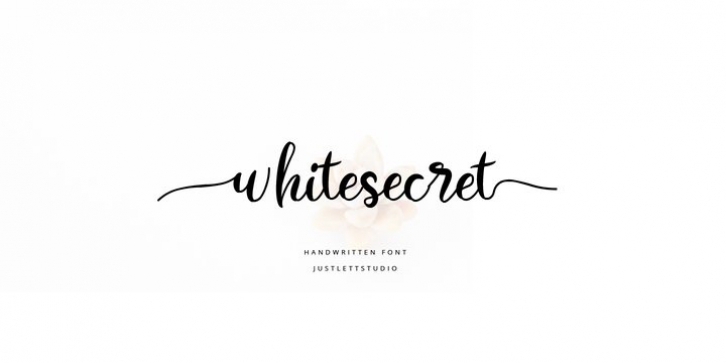 White Secret font preview