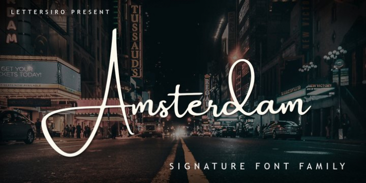 Amsterdam Signature font preview