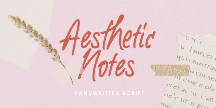 Aesthetic Notes font preview