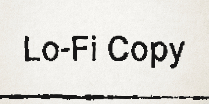 LoFi Copy font preview