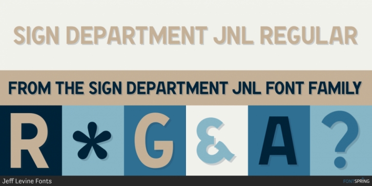 Sign Department JNL font preview