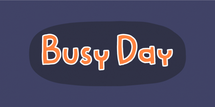 Busy Day font preview