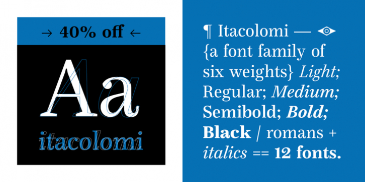 Itacolomi font preview
