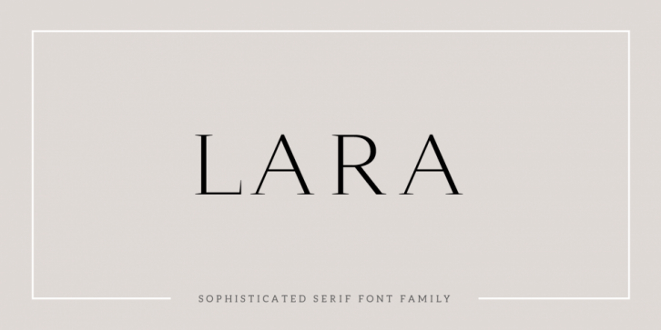 Lara font preview