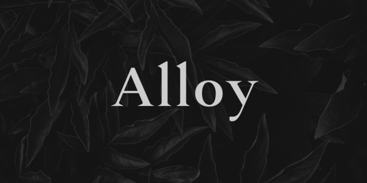 Alloy font preview