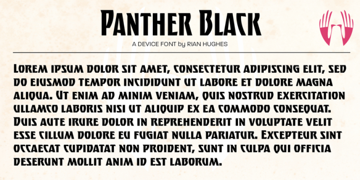 Panther Black font preview