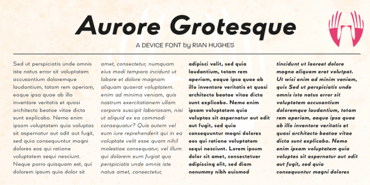 Aurore Grotesque font preview
