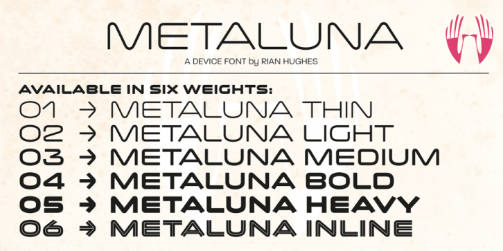 Metaluna font preview
