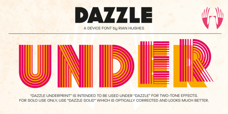 Dazzle font preview