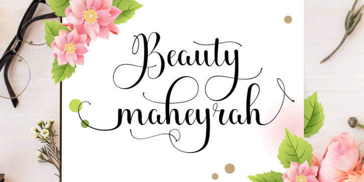 Beauty maheyrah font preview