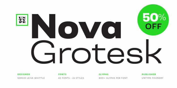Nova Grotesk font preview