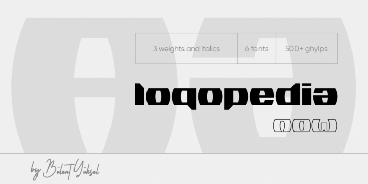 Logopedia Now font preview