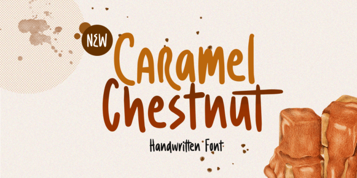 Caramel Chestnut font preview