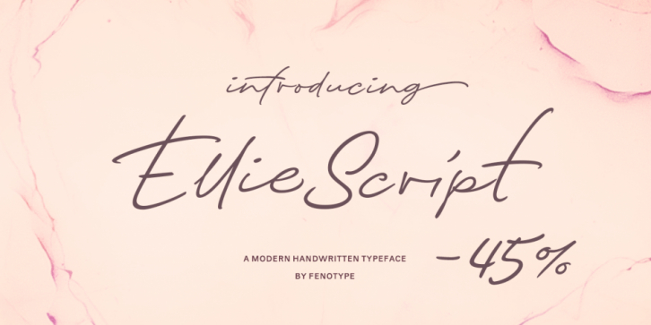 Ellie Script font preview