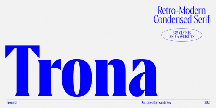 Trona font preview