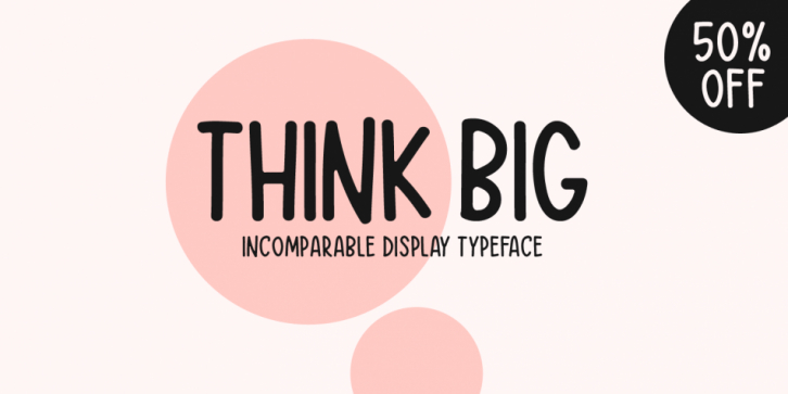 Think Big font preview
