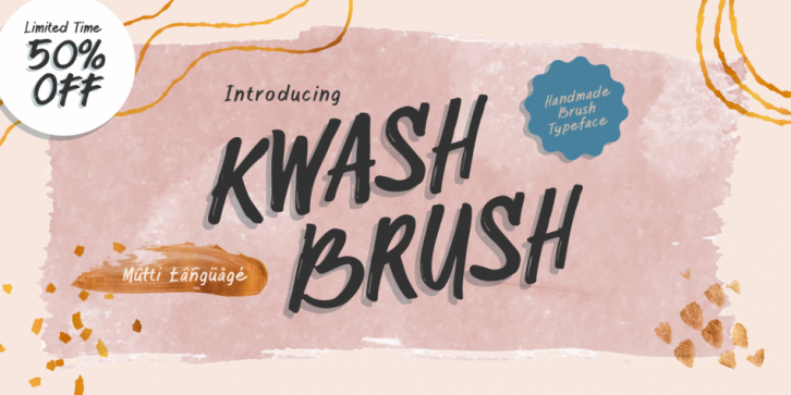 Kwash Brush font preview