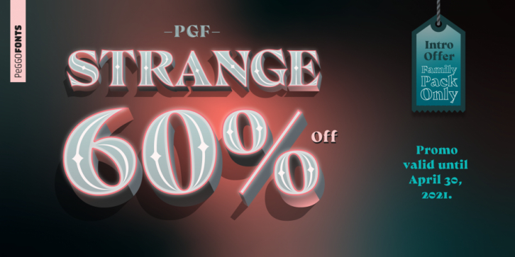 PGF Strange font preview