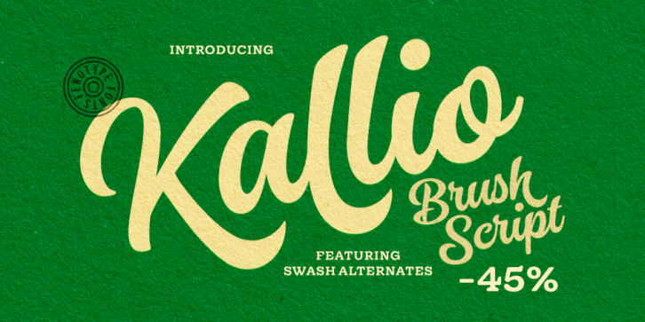 Kallio Brush font preview