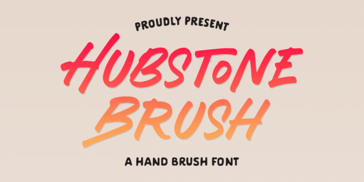 Hubstone Brush font preview
