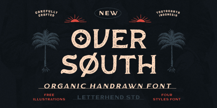 Over South font preview