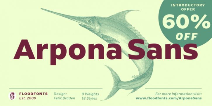 Arpona Sans font preview