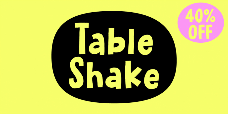 Table Shake font preview