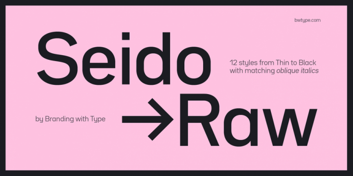 Bw Seido Raw font preview