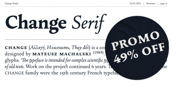 Change Serif font preview